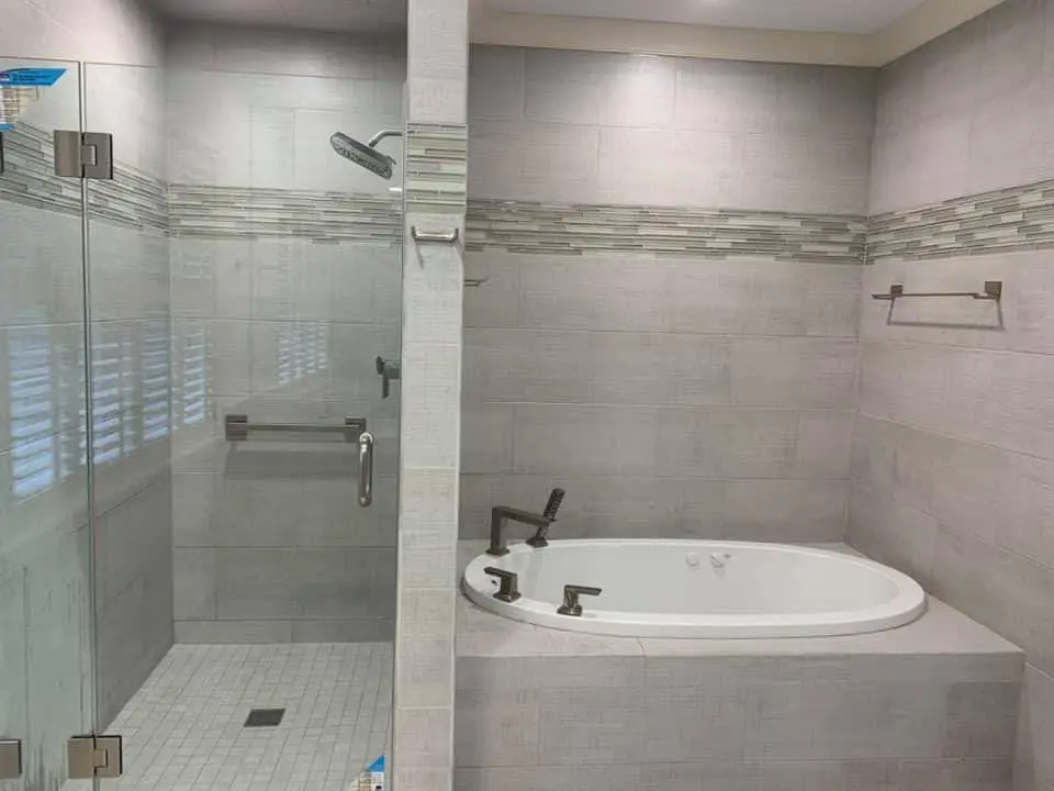Finished tub and shower