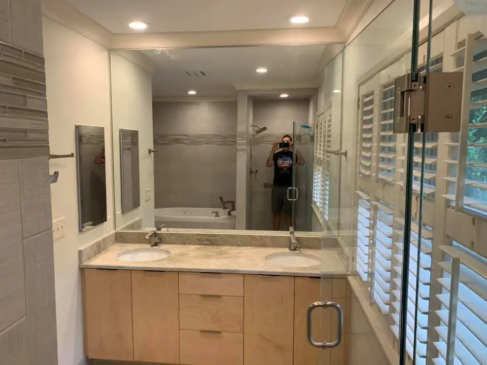 Custom vanity and mirror