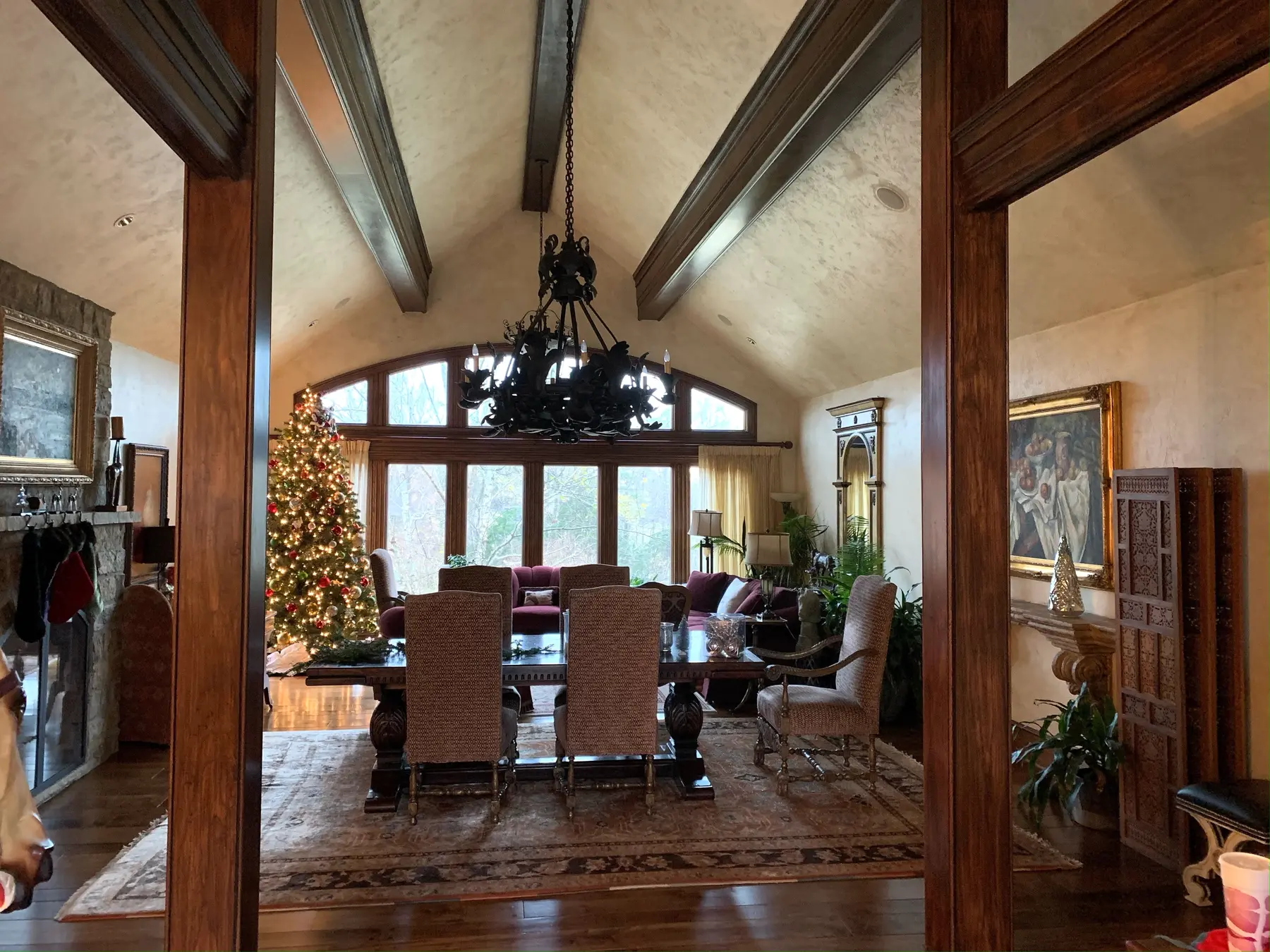 Detailed timber interior in a custom home