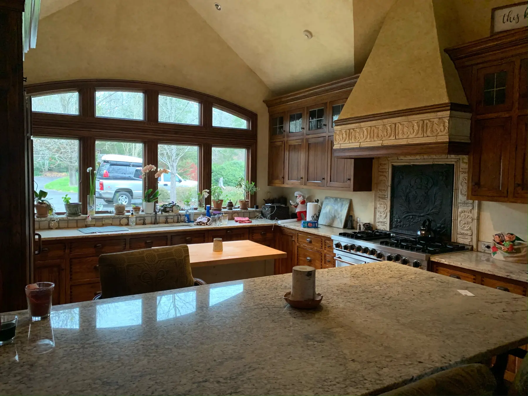 Detailed custom kitchen in a large residence