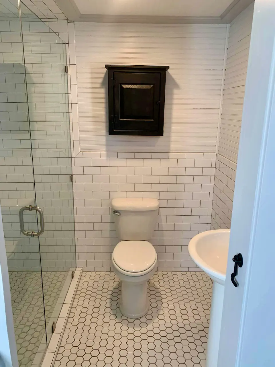 Compact bathroom after renovation