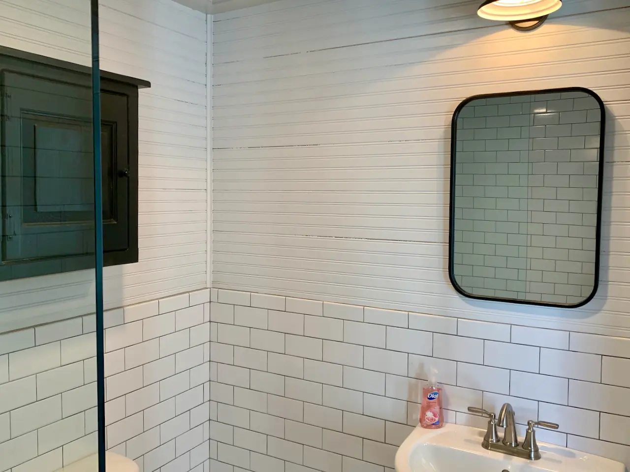 Powder room after renovation