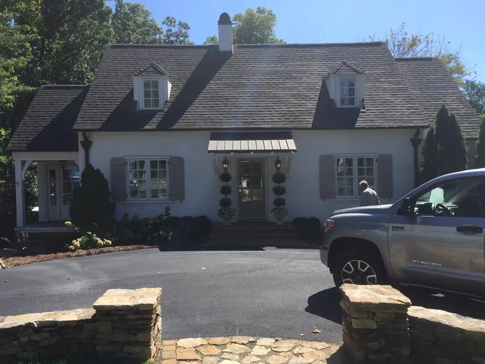 Traditional home exterior after remodeling